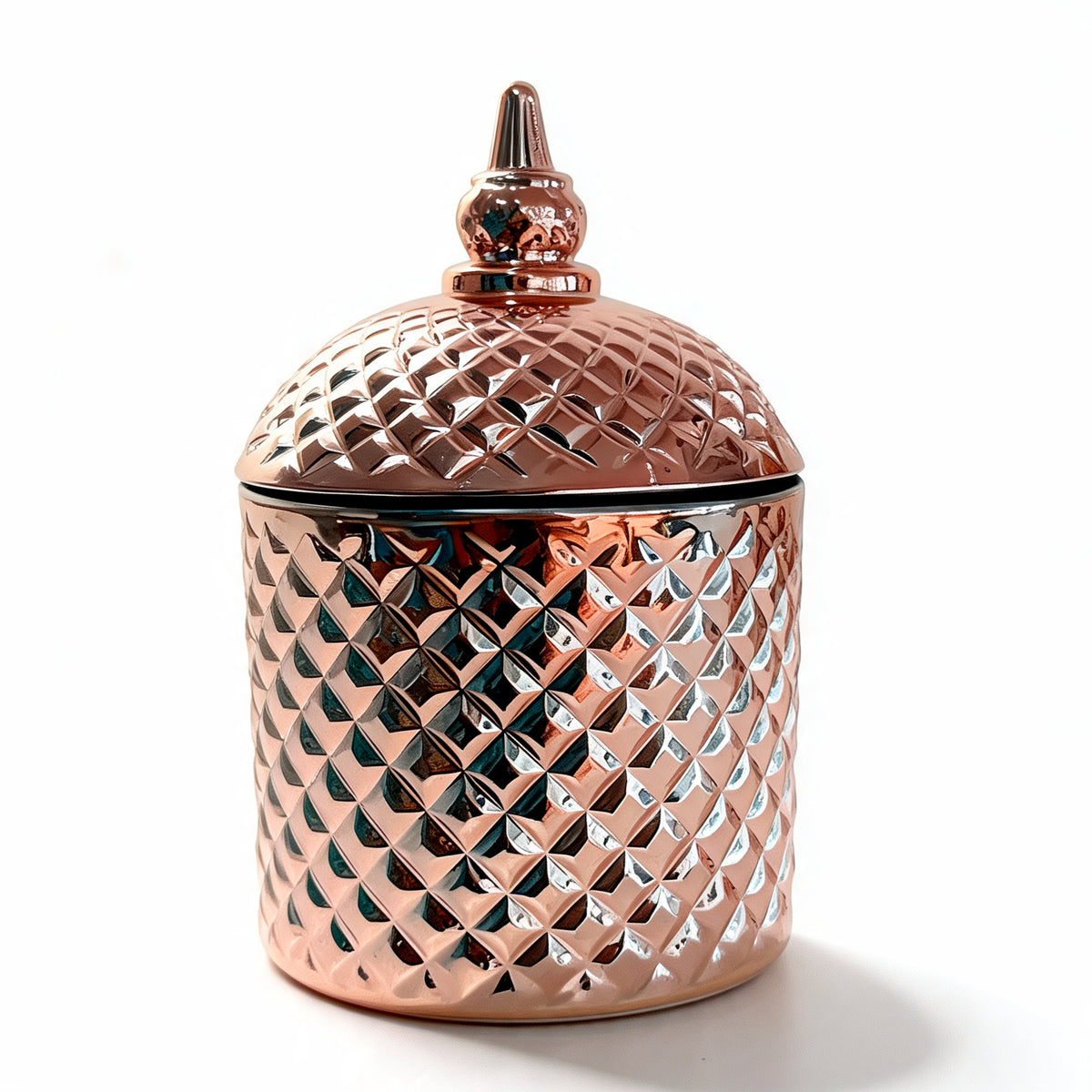 Vela de soya con diamante de oro rosado